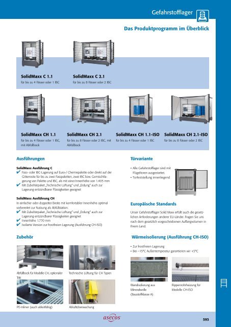 asecos – Gefahrstofflagerung und -handling 2018-2020