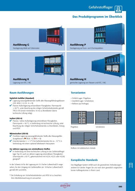 asecos – Gefahrstofflagerung und -handling 2018-2020