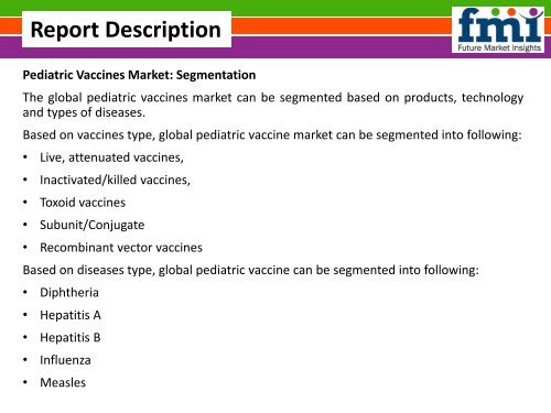 Pediatric Vaccines Market