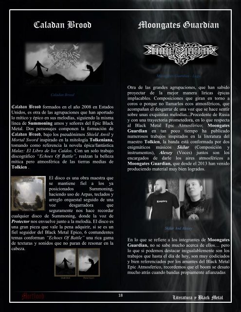 Morthond, Literatura y Black Metal [REVISTA]