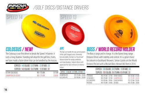 2016 Innova Discs Catalog