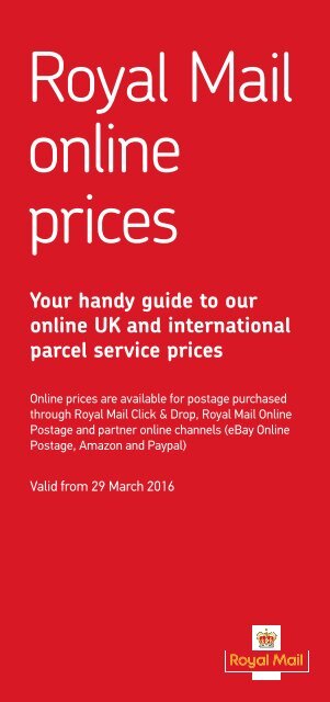Royal Mail online prices