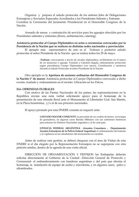 MANUAL DE PROCEDIMIENTOS Dirección Nacional de Ceremonial