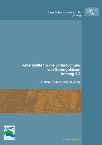 Arbeitshilfe für die Untersuchung von Sprengplätzen, Anhang 3.2