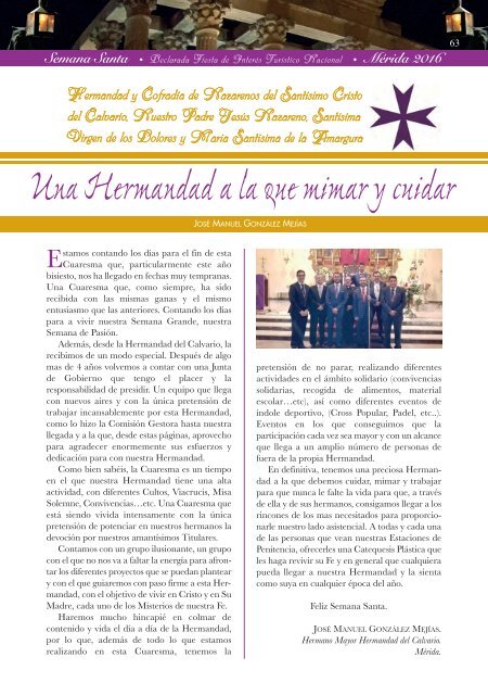 Revista Semana Santa de Mérida 2016