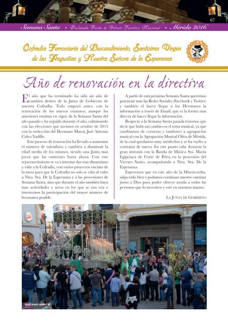 Revista Semana Santa de Mérida 2016