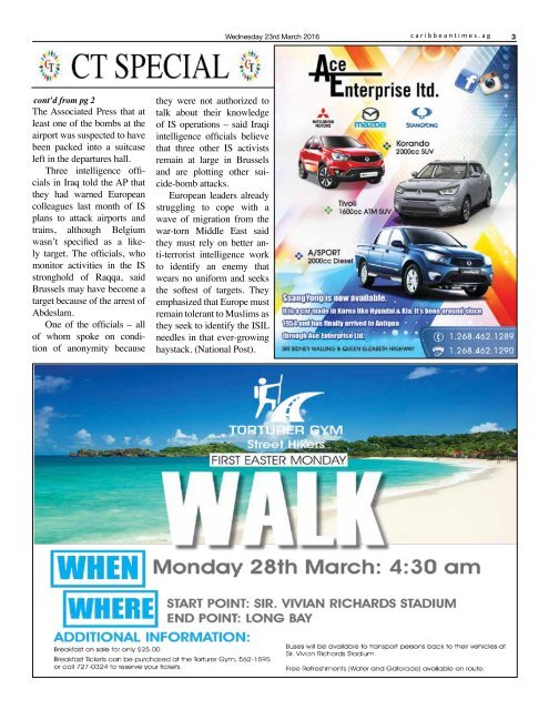 Caribbean Times 75th issue - Wednesday 23rd March 2016