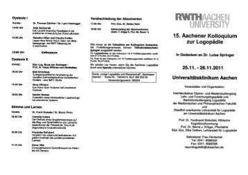 Programm - Deutscher Bundesverband für Logopädie e.V.