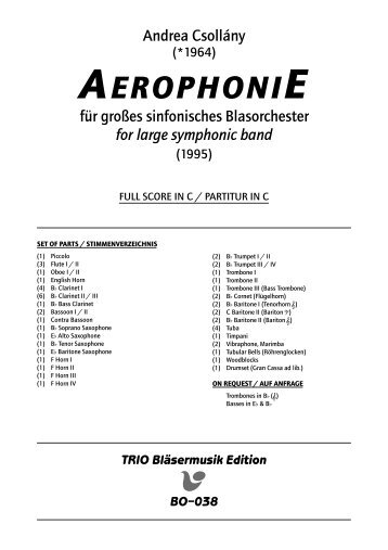 Aerophonie - Demopartitur (BO-038)