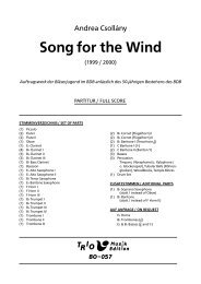 Song for the Wind - Demopartitur (BO-057)