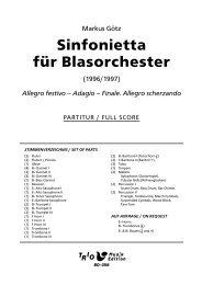 Sinfonietta für Blasorchester - Demopartitur (BO-058)