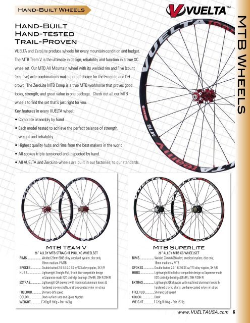 BICYCLE PRODUCTS - Vuelta USA