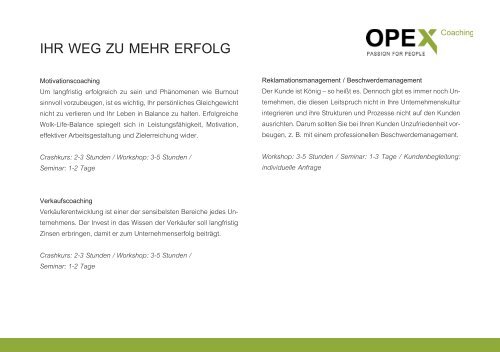 OPEX Personal GmbH - Broschüre 2016