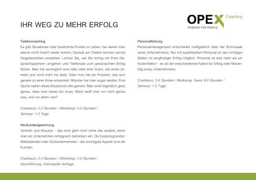 OPEX Personal GmbH - Broschüre 2016