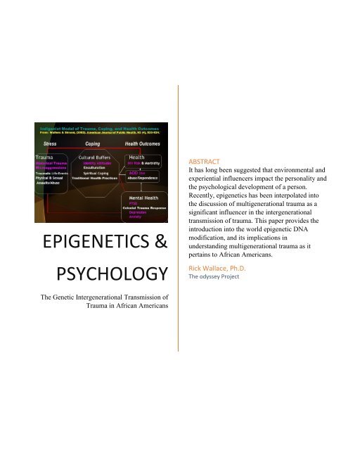 Epigenetics in Psychology: The Genetic Intergenerational Transmission of Trauma in African Americans