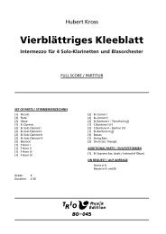 Vierblättriges Kleeblatt - Demopartitur (BO-045)