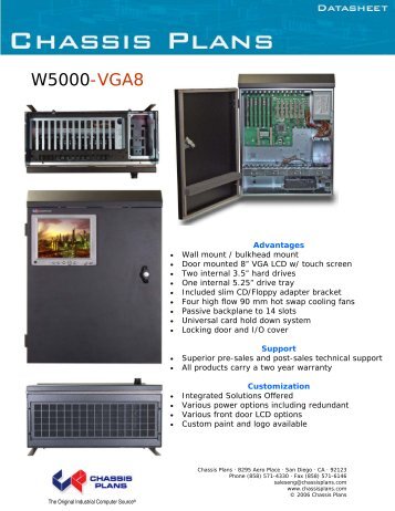 W5000-VGA8 Datasheet - Chassis Plans