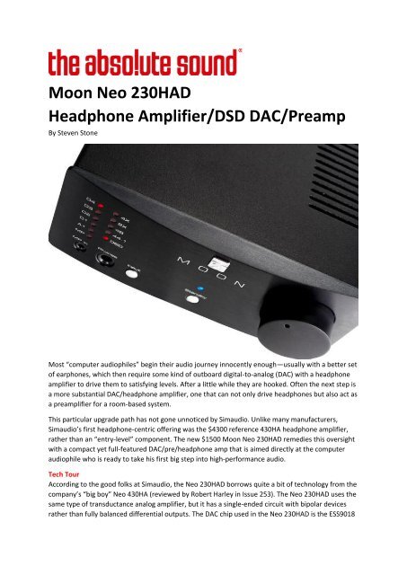 Moon headphone amp sale