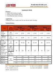 Andalusite Refractory Brick for Foundary and Smelting 