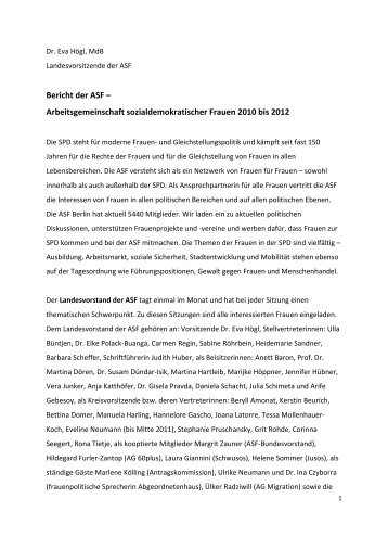 Rechenschaftsbericht 2010-2012 - ASF