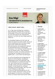 Newsletter Eva Högl Nr 58