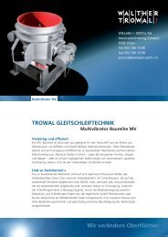 TROWAL GLEITSCHLEIFTECHNIK Multivibrator Baureihe MV Wir