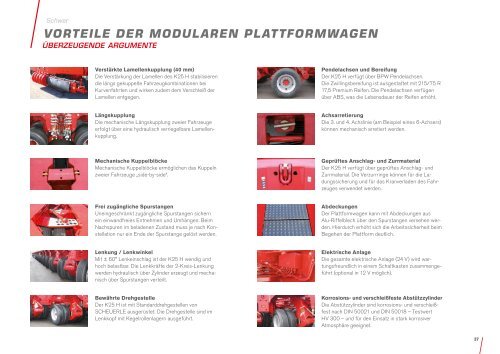 Strassentransport - Modulare Fahrzeuge