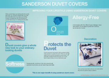  IMPROVING YOUR LIFESTYLE USING SANDERSON DUVET COVERS