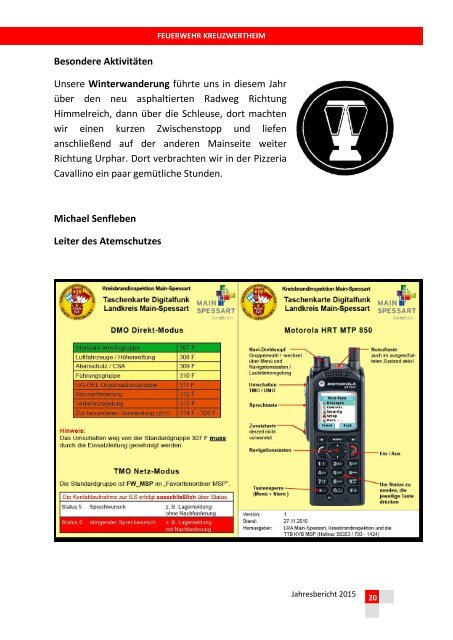 FW Kreuzwertheim Jahresbericht 2015