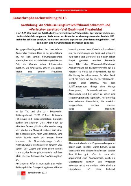 FW Kreuzwertheim Jahresbericht 2015