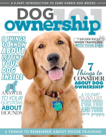 Dog Ownership 101 - July/August 2016