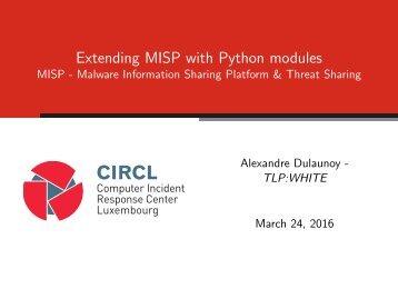 Extending MISP with Python modules