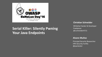 Serial Killer Silently Pwning Your Java Endpoints