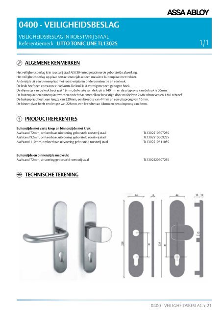 ASSA ABLOY Project cataloog 2016 NL