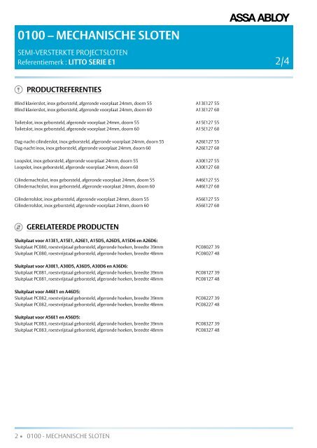 ASSA ABLOY Project cataloog 2016 NL