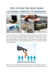 Find a best Bond Cleaning Company in Brisbane