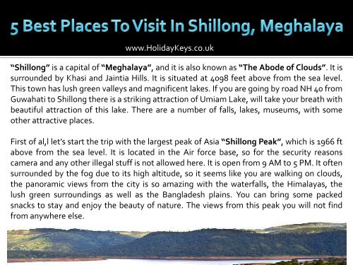 5 Best Places To Visit In Shillong, Meghalaya - HolidayKeys.co.uk