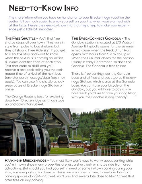 Breckenridge Summer Travel Guide