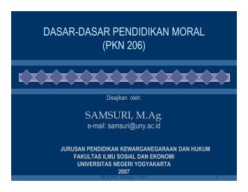 Pembelajaran DASAR-DASAR PENDIDIKAN MORAL [Compatibility Mode]