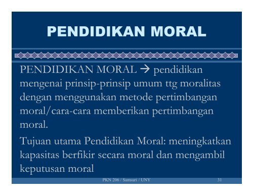 Pembelajaran DASAR-DASAR PENDIDIKAN MORAL [Compatibility Mode]