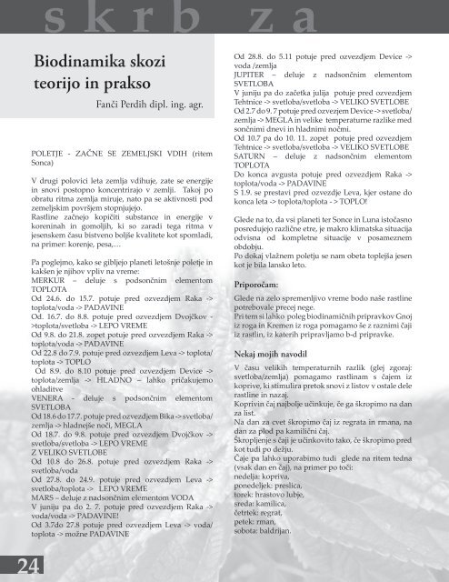 Revija Svitanje - Poletje 2006