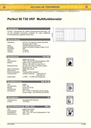 Perfect 50 T30 VKF Multifunktionstür - ZARGAG