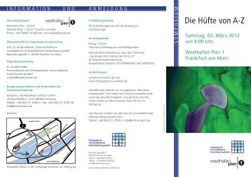 Die Hüfte von A-Z - Orthopädische Universitätsklinik Friedrichsheim