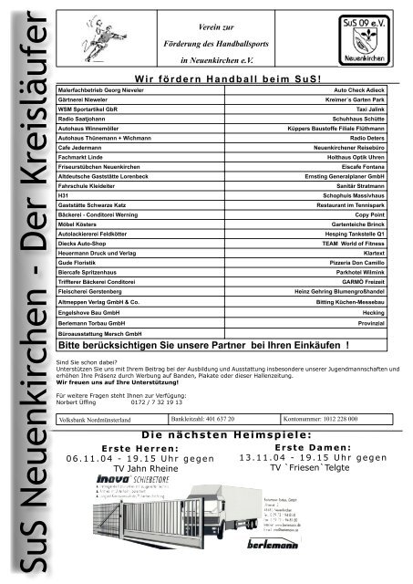 SuS Neuenkirchen - Der Kreisläufer - SuS 09 Neuenkirchen e.V.