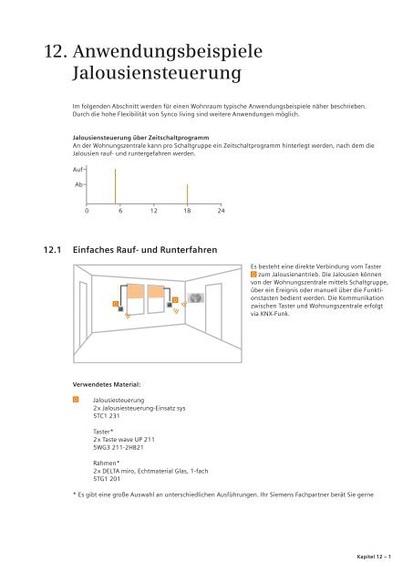 Synco living Anwendungen - Siemens Building Technologies