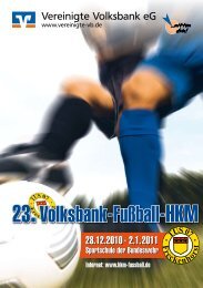 Fußball- HKM eG - zur 24. Volksbank-Fußball-HKM