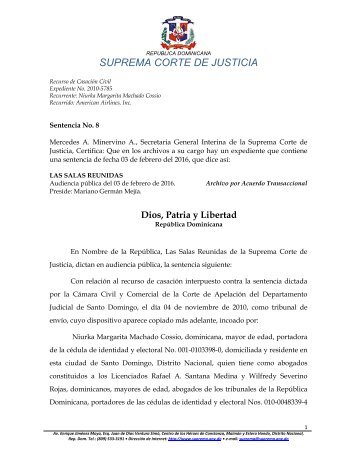 SUPREMA CORTE DE JUSTICIA