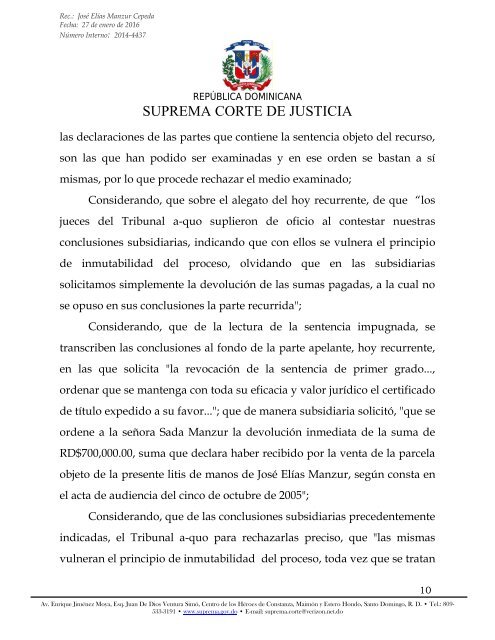 SUPREMA CORTE DE JUSTICIA