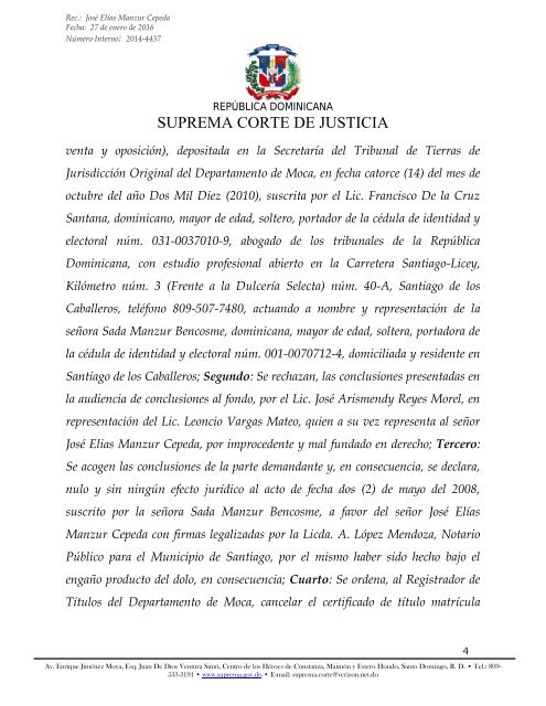 SUPREMA CORTE DE JUSTICIA