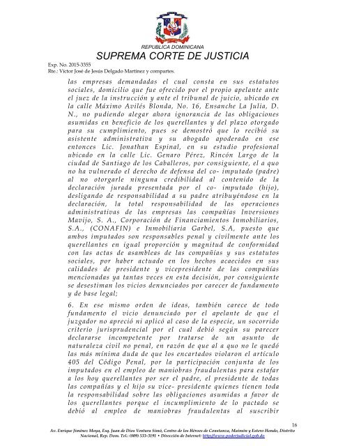 SUPREMA CORTE DE JUSTICIA Dios Patria y Libertad